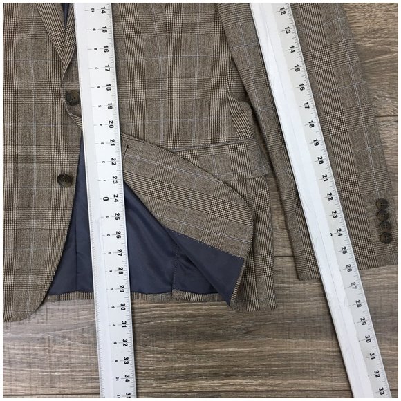 Stafford Mens Blazer Sport Coat Two Button Jacket Wool Size 40R Slim Casual Suit - Picture 13 of 13